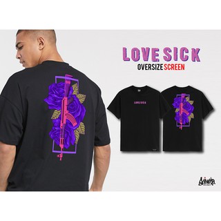 เสื้อยืดขายดีJust Say Bad Oversize รุ่น Lovesick ดำ ( ของแท้ Bads ) OSS-3XL