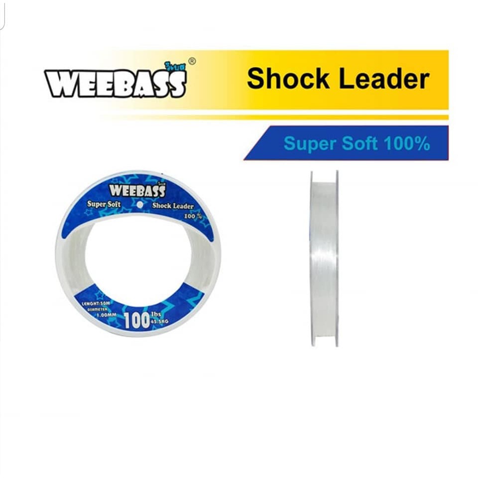 ภาพหน้าปกสินค้าสายช็อคลีด weebass Shock Leader super soft ยาว 50m