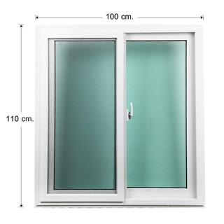 UPVC window UPVC SLIDING WINDOW AZLE 100X110CM WHITE Sash window Door window หน้าต่าง UPVC หน้าต่างUPVC บานเลื่อน S-S มุ