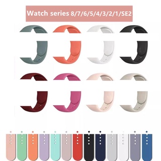 ภาพขนาดย่อของสินค้าสําหรับแอปเปิ้ลวอช สายนาฬิกา 7 6 se 5 4 3 สายนาฬิกา smart watch สายซิลิโคน ปรับง่าย สาย 38/40//41/42/44/45mm