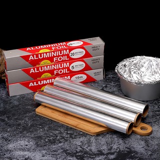 [หนาพิเศษ] ฟอยล์ห่ออาหาร ยาว 10 เมตร อลูมิเนียมฟอยล์ ฟอยล์อุ่นอาหาร Aluminium Foil