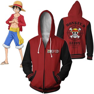 One Piece Hoodie Monkey D Luffy Jacket Unisex Casual Hooded Sweater 3D Printed