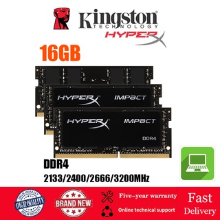 【พร้อมส่ง】Kingston Hyperx แรมหน่วยความจําโน้ตบุ๊ก 16GB DDR4 SODIMM 2133 2400 2666 3200MHz 260Pin 1.2V PC4-17000 19200 12800 21300 25600 สําหรับแล็ปท็อป