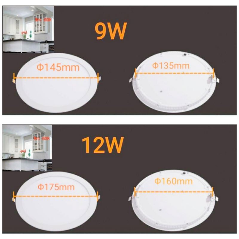 โคมไฟดาวไลท์ฝังฝ้า-ดาวไลท์ฝังฝ้า-โคมไฟติดเพดาน-โคมไฟฝังฝ้า-led-9w-12w-ทรงกลม-daylight-แสงขาว