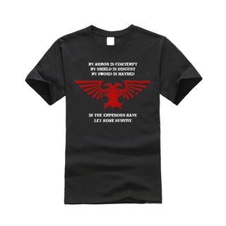 เสื้อยืดวินเทจGILDAN ราคาถูก เสื้อยืด ผ้าฝ้าย 100% พิมพ์ลายโลโก้ Warhammer 40K Eagle Imperial สีแดง พลัสไซซ์ สําหรับผู้ช