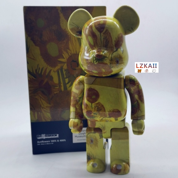 ฟิกเกอร์ Bearbrick 400% × The Starry Night Van Gogh 28 ซม. คุณภาพ