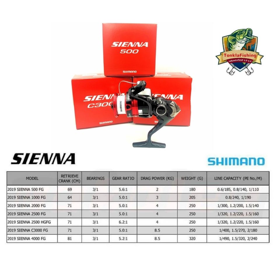 รอก-สปินนิ่ง-shimano-sienna-รุ่นใหม่-รอกสวยราคาประหยัด