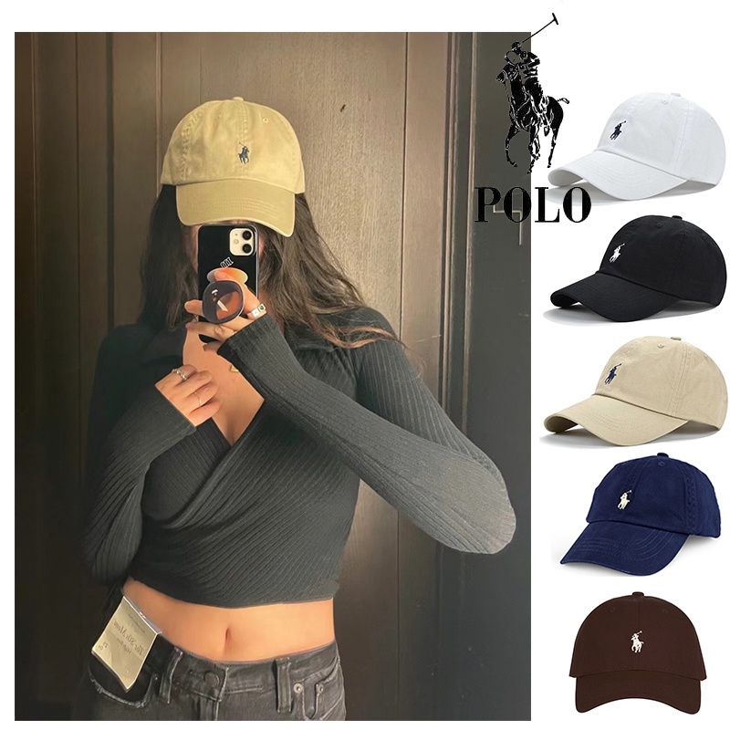 ภาพหน้าปกสินค้าหมวก Polo ralph lauren หมวกเบสบอล cotton baseball cap แท้ 100%