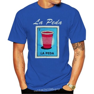 เสื้อยืด พิมพ์ลายกราฟฟิค Mexican Loteria La Peda สีดํา