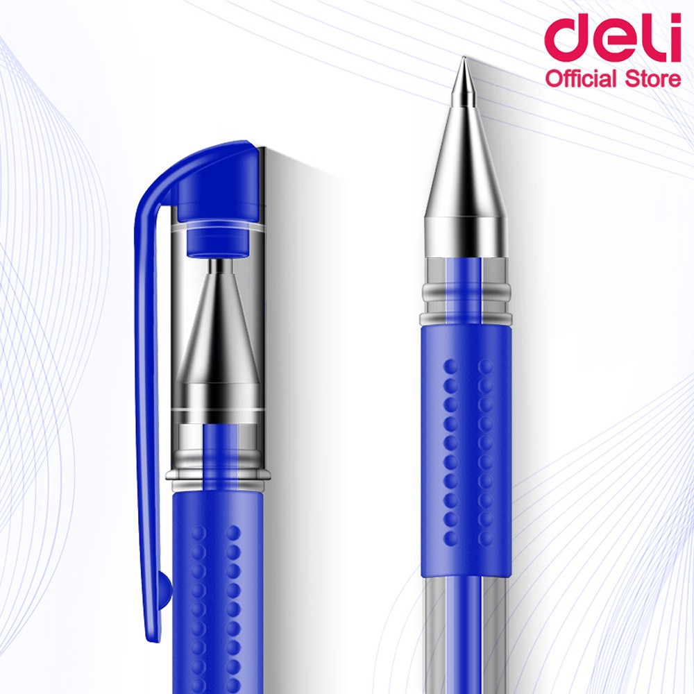 deli-6600s-gel-pen-0-5mm-ปากกาเจล-ขนาดเส้น-0-5mm-แพ็คกล่อง-12แท่ง-ปากกา-ปากการาคาถูก-เครื่องเขียน-อุปกรณ์การเรียน