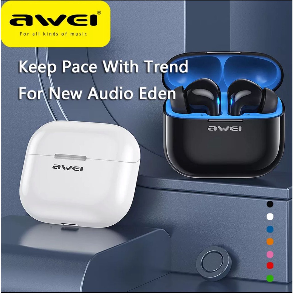 awei-t1pro-tws-หูฟังบลูทูธไร้สาย-เวอร์ชั่น5-3-กันน้ำ-ipx6-ไฮไฟสเตอริโอพร้อมไมโครโฟนใส่ออกกำลังกาย