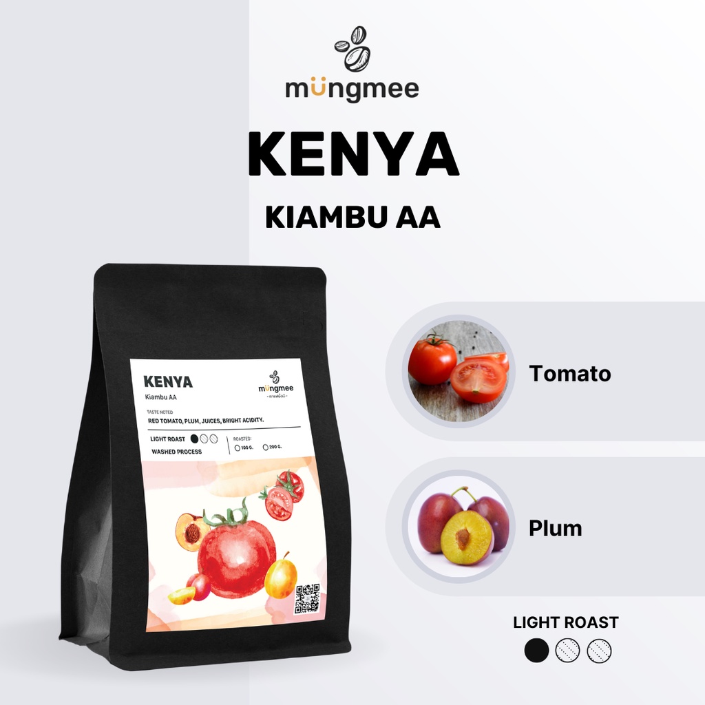 ภาพหน้าปกสินค้าMungmee Coffee เมล็ดกาแฟ คั่วอ่อน Kenya Kiambu AA