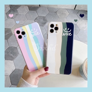 เคส Samsung A02 M02 A02s A12 A42 5G S21 Ultra Plus M51 A21s A50s A50 A30s A51 A71 A70 S10 Lite Note 10 Lite Phone Case Fashion Rainbow Smiley Face Silicone Soft Protective Anti-fall Back Cover
