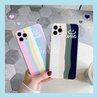 เคส Realme 7i C17 7 Pro C15 C12 C11 Realme 7 5G 6i XT 5 5s 5i Realme 6 X50 Pro Phone Case Fashion Rainbow Smiley Face Silicone Soft Protective Anti-fall Back Cover