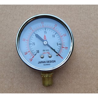 เกจวัดสูญญากาศ Vacuum Gauge  เกจลมดูด เกจปั๊มลมเครื่องรีดนม เกจแรงดันลบ ขนาด 2.5 นิ้ว