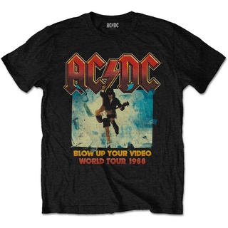 เสื้อยืดผ้าฝ้าย 100% พิมพ์ลาย Ac/Dcblow Up Your Video World Tour 88 Hipster ราคาถูก สําหรับผู้ชาย