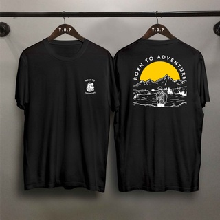 เสื้อยืดโอเวอร์ไซส์เสื้อยืด พิมพ์ลาย Born Adventure Distro สําหรับผู้ชาย และผู้หญิงS-3XL