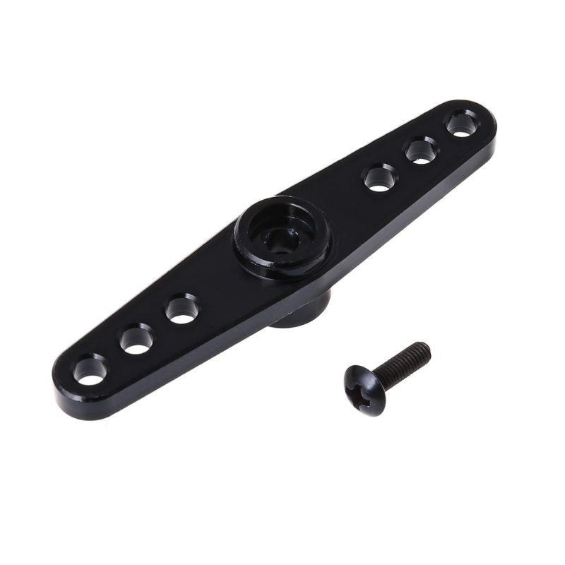Hobbysoul RC 25T Alu-Doppel-Servo-Horn – Für Futaba, Savox, Xcore, HSP & HD, Schwarz
