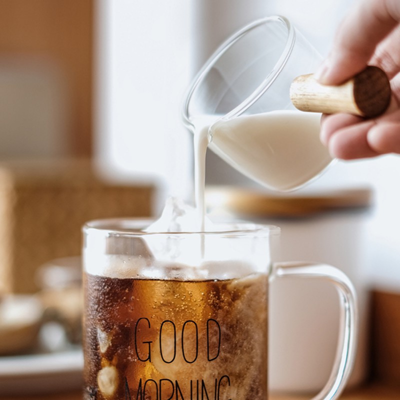 แก้วกาแฟ-และนม-ขนาดเล็ก-ด้ามจับไม้-สำหรับใช้ในบ้าน
