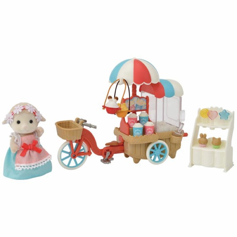 sylvanian-families-popcorn-delivery-trike-ซิลวาเนียน-แฟมิลี่-จักรยานสามล้อส่งป๊อปคอร์น