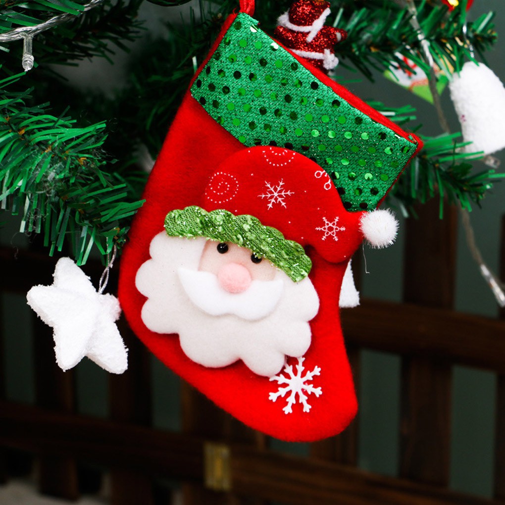 ภาพสินค้าถุงเท้าแขวนตกแต่งต้นคริสต์มาส ของขวัญคริสต์มาส จากร้าน elenxs.th บน Shopee ภาพที่ 7