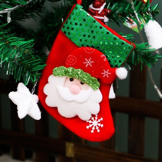 ภาพขนาดย่อของภาพหน้าปกสินค้าถุงเท้าแขวนตกแต่งต้นคริสต์มาส ของขวัญคริสต์มาส จากร้าน elenxs.th บน Shopee ภาพที่ 7