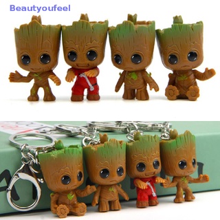 [Beautyoufeel] Guardians of Galaxy Tree Man Groot พวงกุญแจรถยนต์ เครื่องประดับ