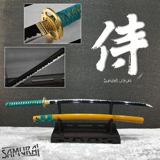 JAPAN ดาบนินจา ฮามอน ดาบยากูซ่า Yakuza ดาบซามูไร คาตานะ Katana Samurai ใบดาบ เปิดคม รุ่น 00014