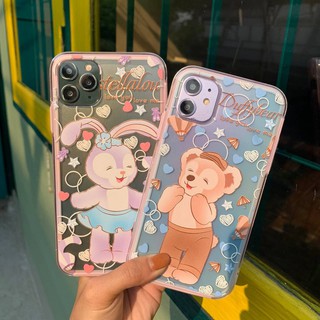 XSmax iPhone case เคสนิ่ม เนื้อซิลิโคน for iPhone X XS MAX XR  7+ 8PLUS full cover case บั้มหมีน้ำตาลชาย บั้มหมีม่วงหญิง