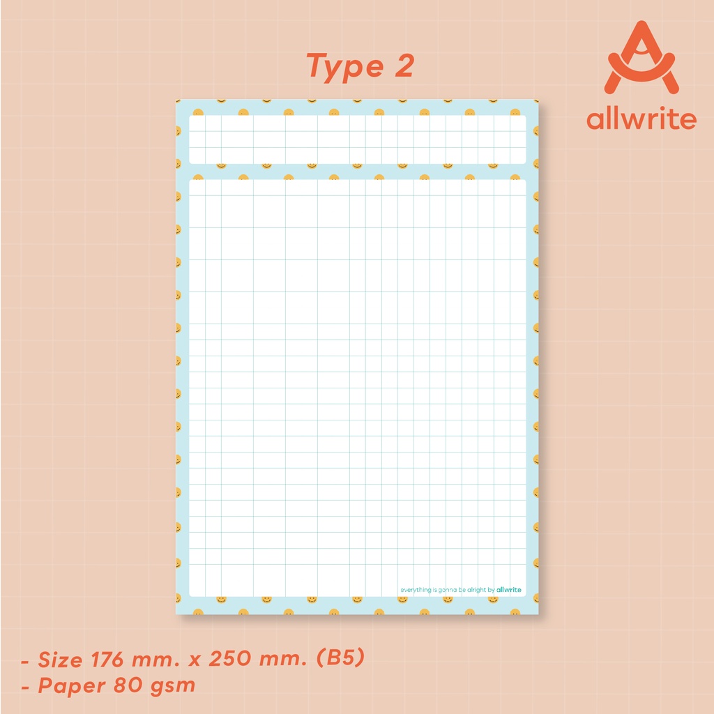 allwrite-paper-note-b5-สมุดโน๊ค-กระดาษโน๊ต