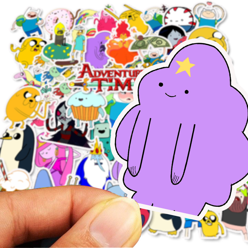 พร้อมส่ง-adventure-time-แอดแวนเจอร์-ไทม์-sticker-สติกเกอร์กันน้ำรูปแบบที่แตกต่างกัน-50-ชิ้น