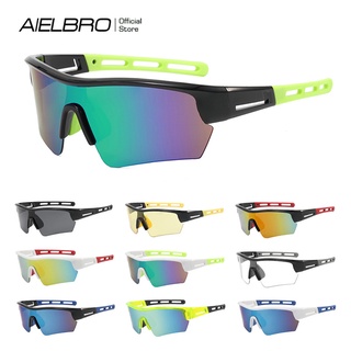 Aielbro™ แว่นตากันแดด เลนส์ PC เหมาะกับใส่ขี่จักรยานกลางแจ้ง สไตล์สปอร์ต สําหรับผู้ชาย และผู้หญิง