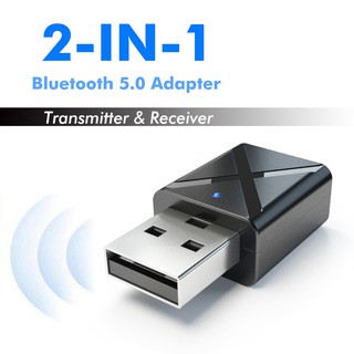 2019 ใหม่ USB เครื่องส่งสัญญาณบลูทู ธ รับ 2-in-1 อะแดปเตอร์เสียงไร้สาย 5.0 คอมพิวเตอร์ทีวี