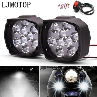 Motorcycle Led Lamps Waterproof Fog Spot Headlight 10W With Switch For Suzuki GSF600 gsf 600 650S Bandit