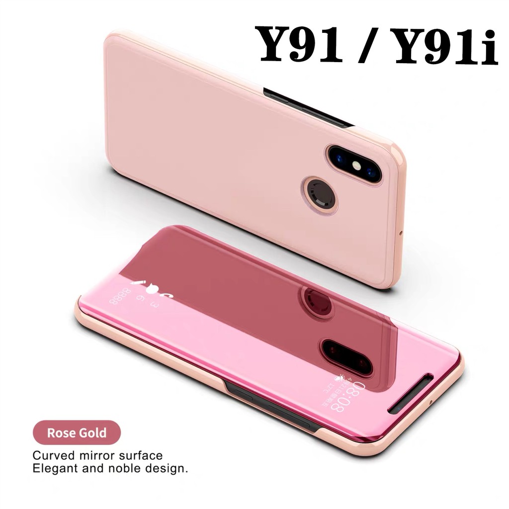 เคสเปิดปิดเงา-case-vivo-y91i-y91-เคสโทรศัพท์วีโว่-เคสกันกระแทก-เคสตั้งได้-เคสฝาเปิดปิดเงา-smart-case-ส่งจากไทย