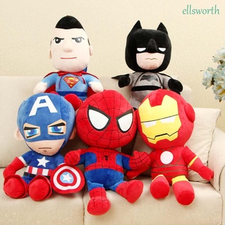 Ellsworth ของเล่นตุ๊กตา Marvel Avengers ซูเปอร์แมน ไอรอนแมน กัปตันอเมริกา สไปเดอร์แมน แบบนิ่ม