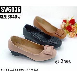 ภาพขนาดย่อของสินค้ารองเท้าคัชชูแฟชั่น รองเท้าคัชชูใส่ทำงาน SW 6036