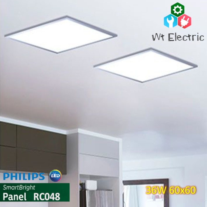 ขอใบกำกับภาษีได้ โคมไฟเพดาน ขนาดเท่าฝ้า เปลี่ยนใส่ได้เลย LED Philips ...