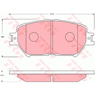 ผ้าดิสเบรคหน้า TOYOTA CAMRY ACV30 MCV30 2001-2006 WISH 2003-2009 ALPHARD ANH10 2002-2008 GDB7224 TRW