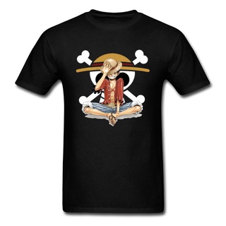 【🔥🔥】เสื้อยืด พิมพ์ลายโลโก้ One Piece Luffy Straw Hat สไตล์วินเทจ ฮาราจูกุ สําหรับผู้ชาย