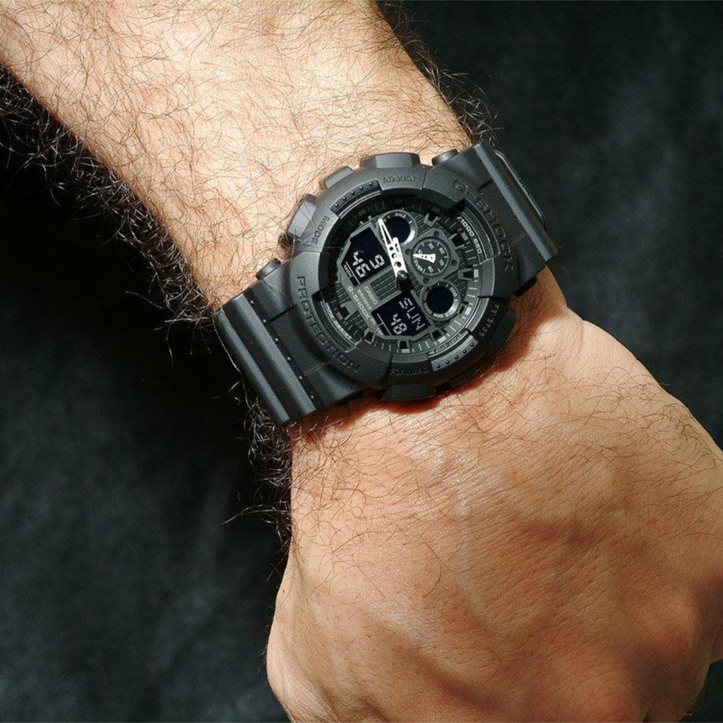 นาฬิกาข้อมือ-นาฬิกา-casio-casio-g-shock-นาฬิกาข้อมือ-รุ่นga-100-1a1-black-ประกัน-1-ปีสายเรซิ่น-black-ราคาพิเศษ