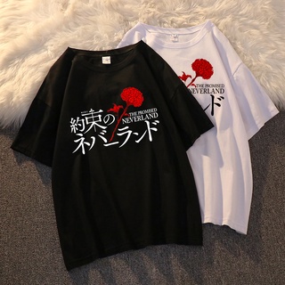 Janpanese Anime The Promised Neverland T Shirt Men Summer Tops  Cartoon Emma Norman Ray Graphic Tees Unisex T-shirt Male