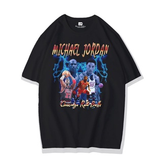 คอลูกเรือSPORTS STARเสื้อยืด ลาย Jordan Botleg สไตล์วินเทจ | เสื้อยืด ลาย Michael Jordan Red Bulls | ผ้าฝ้ายยุค 30all si