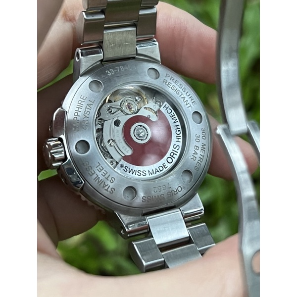 นาฬิกา-oris-aquis-date-diamonds-เพชร-ระบบ-automatic-ขนาด-36mm-เปลือยหลังเห็นเครื่อง-boysize-สภาพสวย