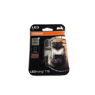 หลอดไฟหน้า OSRAM LED T19 สำหรับมอเตอร์ไซค์ COOL WHITE 6000K