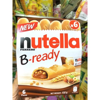 ช็อคโกแลต ขนมช็อกโกแลต Nutella B-ready ขนมปังไส้นูเทล่า 1 กล่อง มี6ซอง