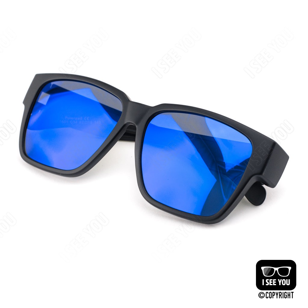 ภาพหน้าปกสินค้าแว่นครอบกันแดดเลนส์โพลาไรซ์ CU2 Fit Over Polarized 5801 (สีดำ เลนส์ปรอทน้ำเงิน) สามารถสวมทับแว่นสายตาได้ จากร้าน iseeyoueyewear บน Shopee