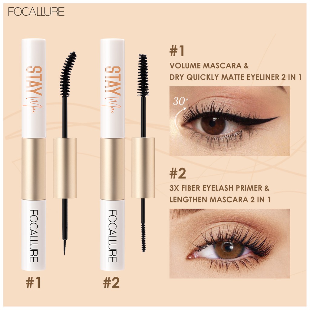 focallure-2-in-1-มาสคาร่ากันน้ําช่วยให้ขนตาดูหนายาว