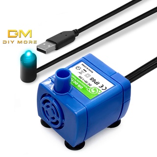 Diymore DC 5V USB ปั๊มน้ํา เครื่องจ่ายน้ําสัตว์เลี้ยง ปั๊มน้ํา 1.5W