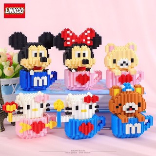 เลโก้เฟืองไซส์ L - Linkgo 68168-68173 Cup Set Hello Kitty, Rilakkuma, Disney (แบบเฟือง)